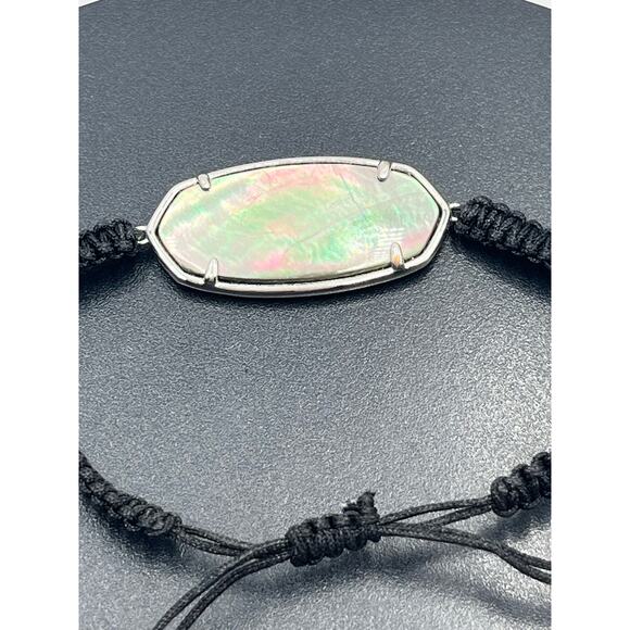 Kendra Scott Elle Friendship Adj‎ Black Braided Abalone MOP Friendship Bracelet - Picture 5 of 6